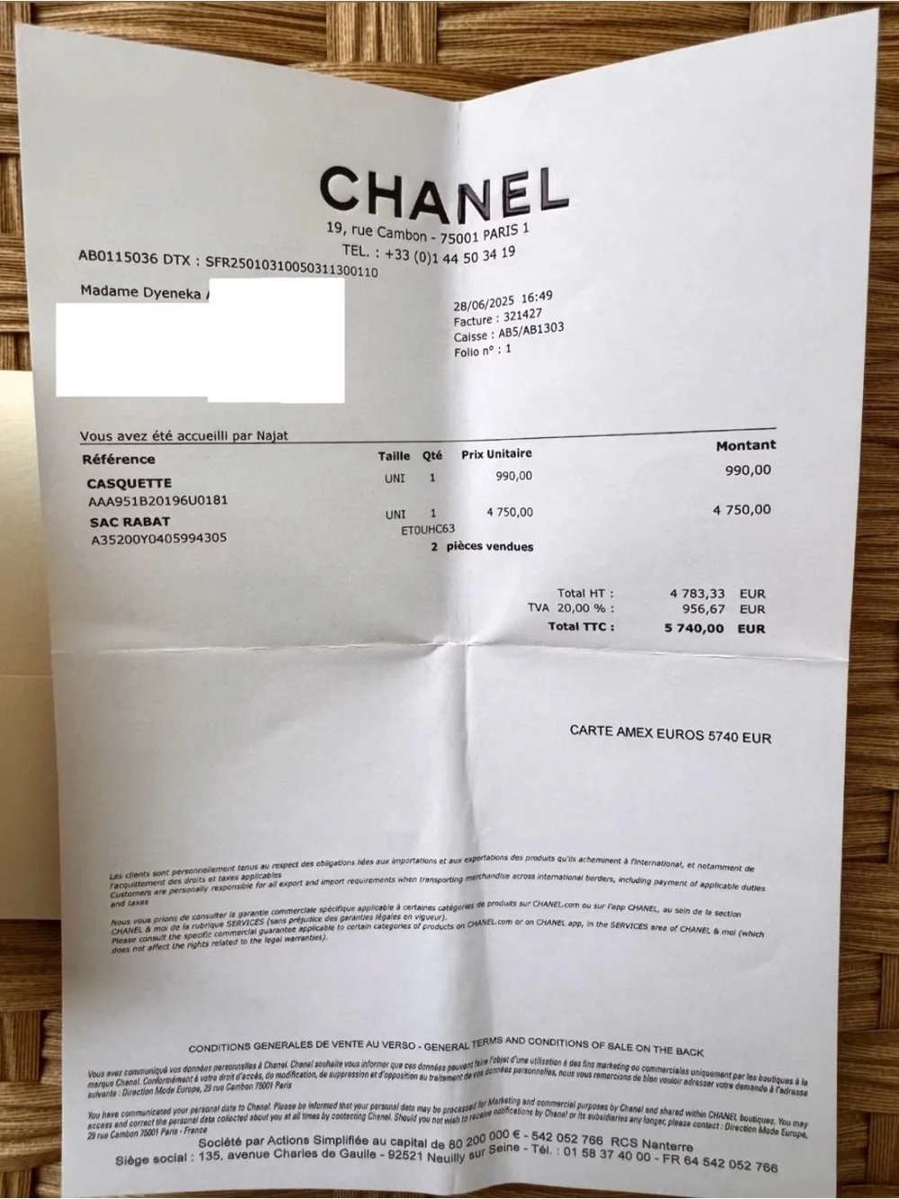 CHANEL - Black & White Cap (Brand New & Authentic)